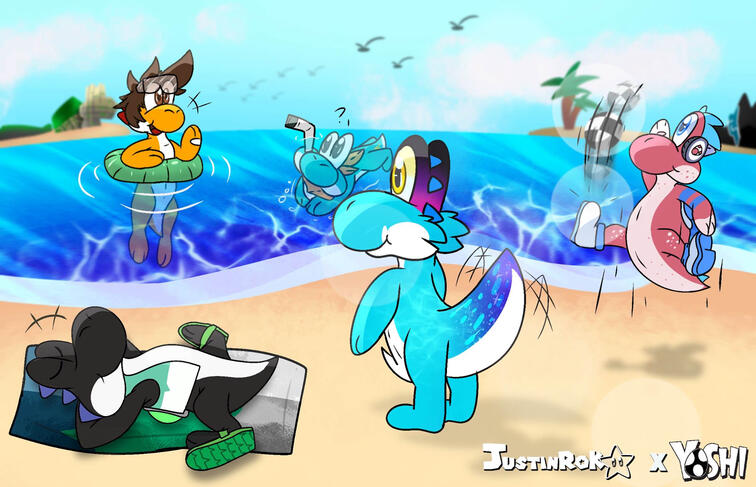 Yoshi Beach YCH Art